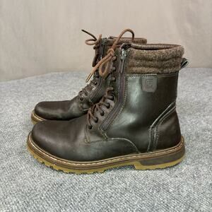 Godik Boots Men 9 Jamyx Ankle Insulated Faux Fur Lined Side Zip Waterproof Brown